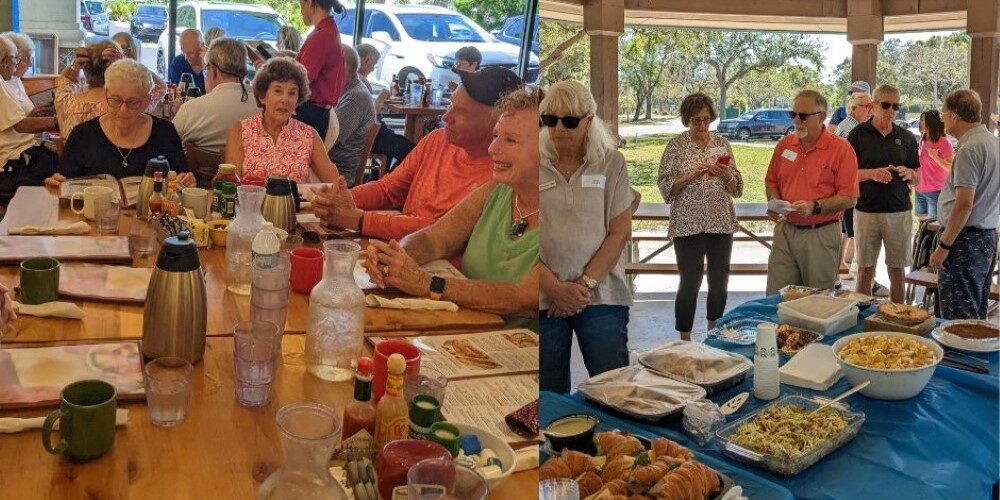 Group of people engaging in social activities, enjoying each other's company in a warm and welcoming atmosphere.